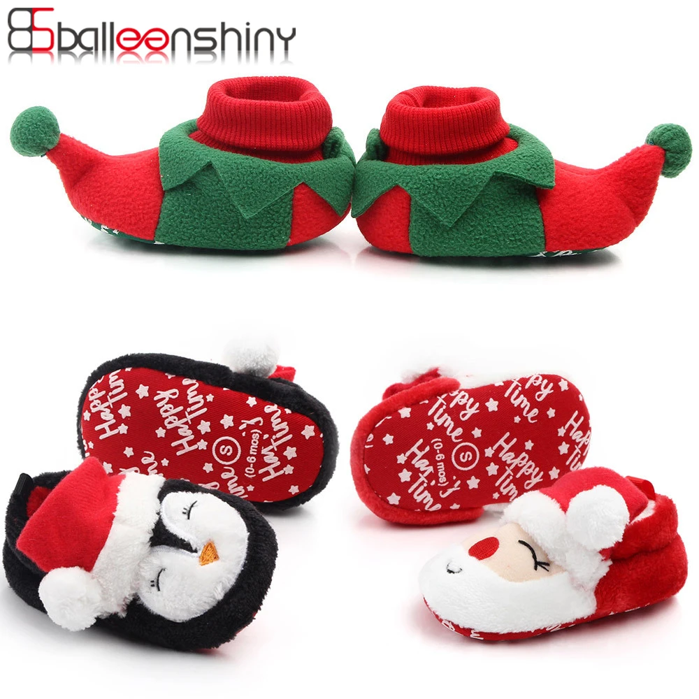 

BalleenShiny/Рождественская Детская обувь; Теплая обувь для новорожденных; Для малышей; Для первых шагов; Зимняя обувь для маленьких мальчиков и д...