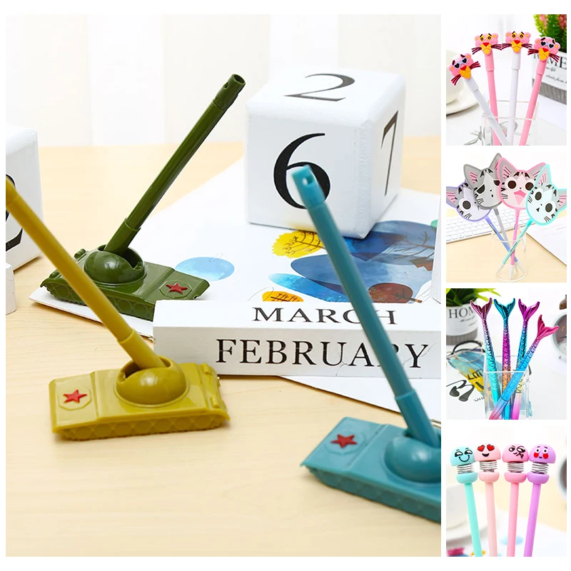 Корейский кавайный милый платье Русалка Кот гелевая ручка животных Розовая