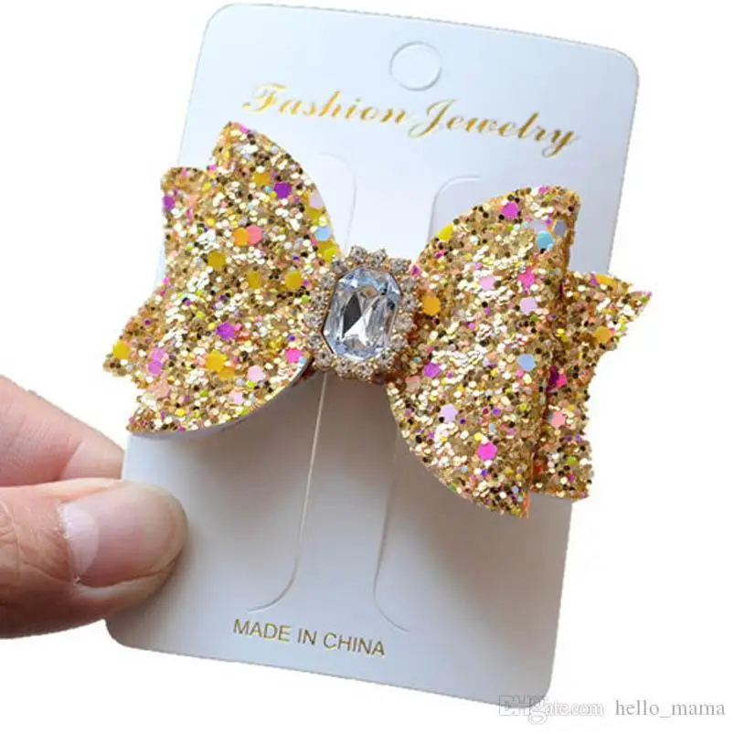 

Sequin Hair Bows Girls Hair Clips Kids Barrettes Double-Deck Bowknot Princess BB Clip Baby Girl Hair Accessories