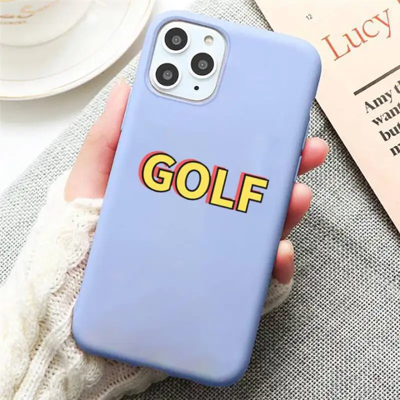 

Golf Wang Tyler Creator Phone Case Candy Color Blue for iPhone 11 12 pro XS MAX 8 7 6 6S Plus X 5S SE 2020 XR