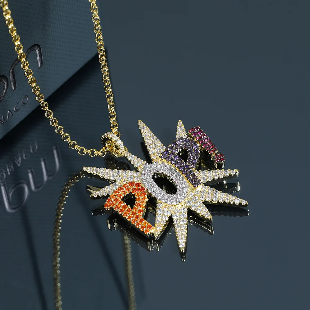 Очаровательные ювелирные изделия с буквами поп кулон ожерелье Роскошный бренд