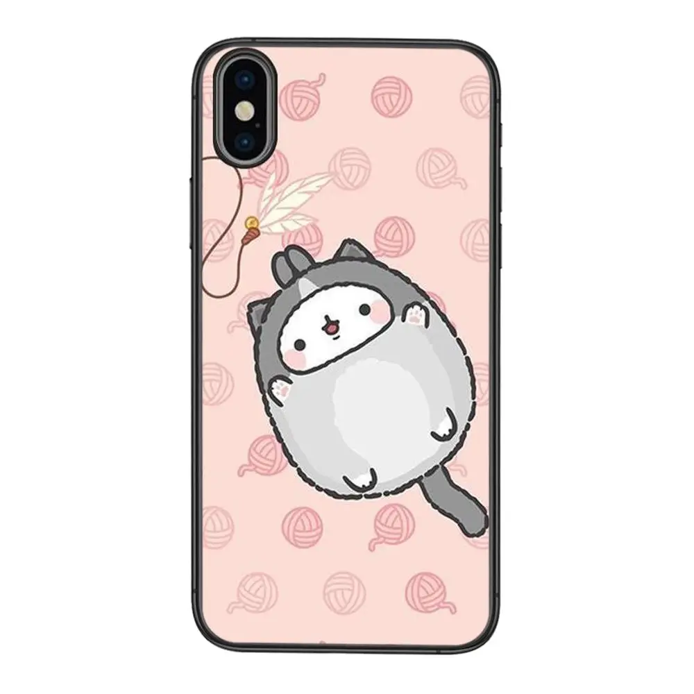 Kawaii Molang мультфильм аниме кот Рисунок для Galaxy Note 20 10 9 8 Lite Pro Ultra M51 M31 M30S A10 A10S A8 A7 A5 J6 J8