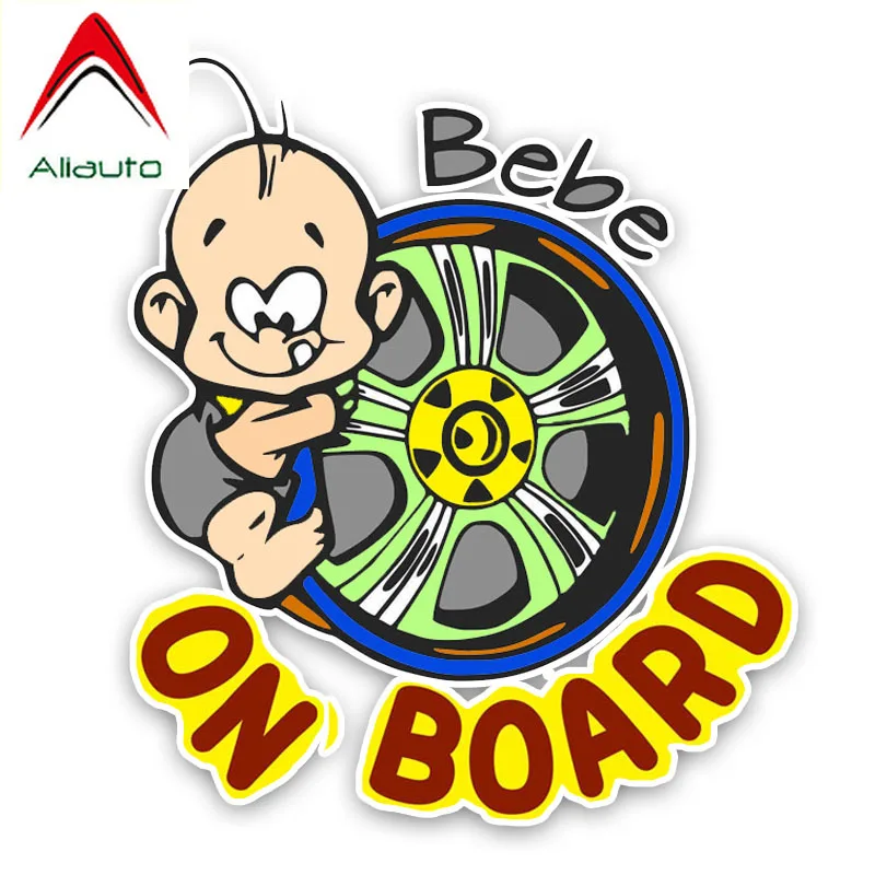 

Милый мультяшный автомобильный стикер Aliauto, предупреждающий знак, цветной детский на борту, украшение, графическая Водонепроницаемая накле...