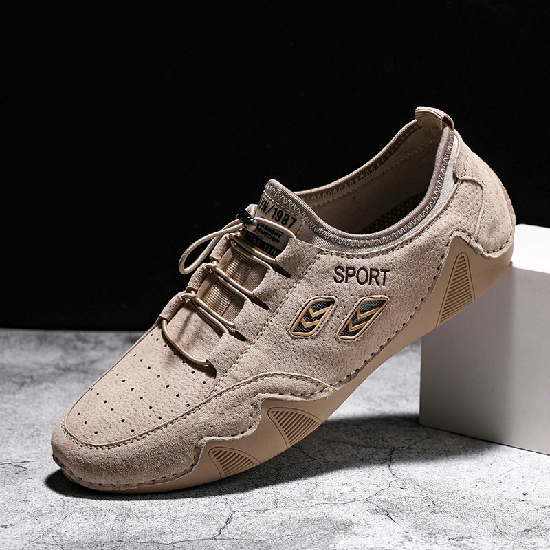 Повседневные кожаные туфли весна и осень простая модная мужская обувь Joker