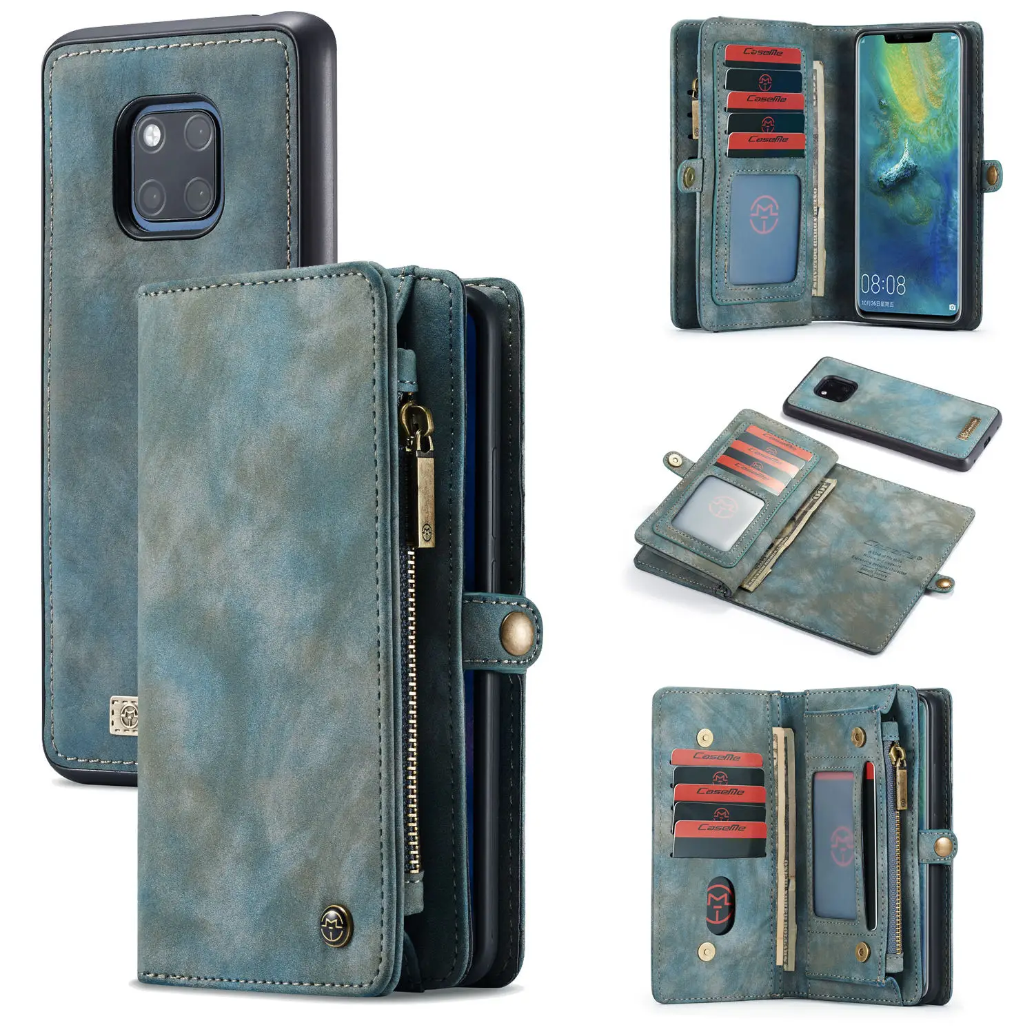 

CaseMe Magnetic Wallet Case For Huawei P30 Lite P30 P20 Mate 20 Pro Cases Flip Detachable Leather Wallet On Cover Phone Cover