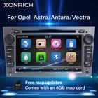 Автомагнитола Xonrich, 2 Din, автомобильный DVD-плеер для Opel Zafira b Astra H J Vectra C B Corsa D C G Meriva B Vivaro Antara, GPS-навигация