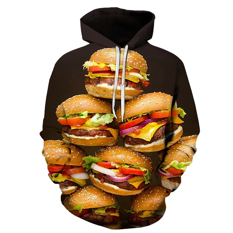 Мужская толстовка с 3D принтом poker /beer/Burger Повседневная Толстовка в стиле хип хоп 6XL