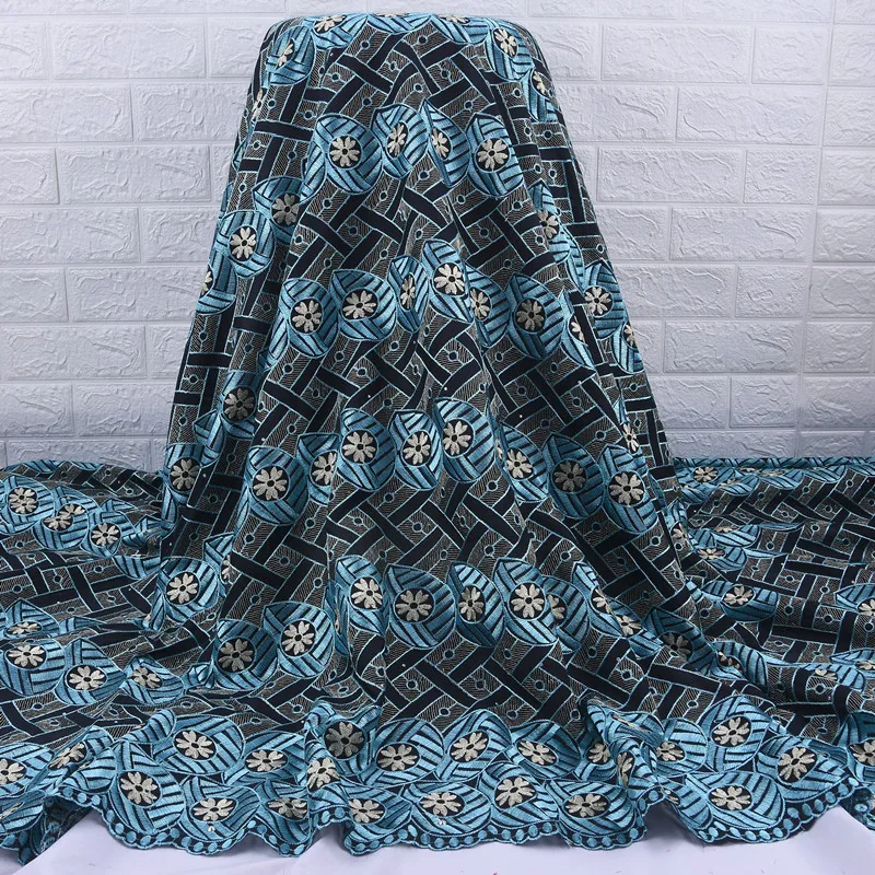 Швейцарское кружево Zhenguiru 100% хлопчатобумажная африканская кружевная ткань с
