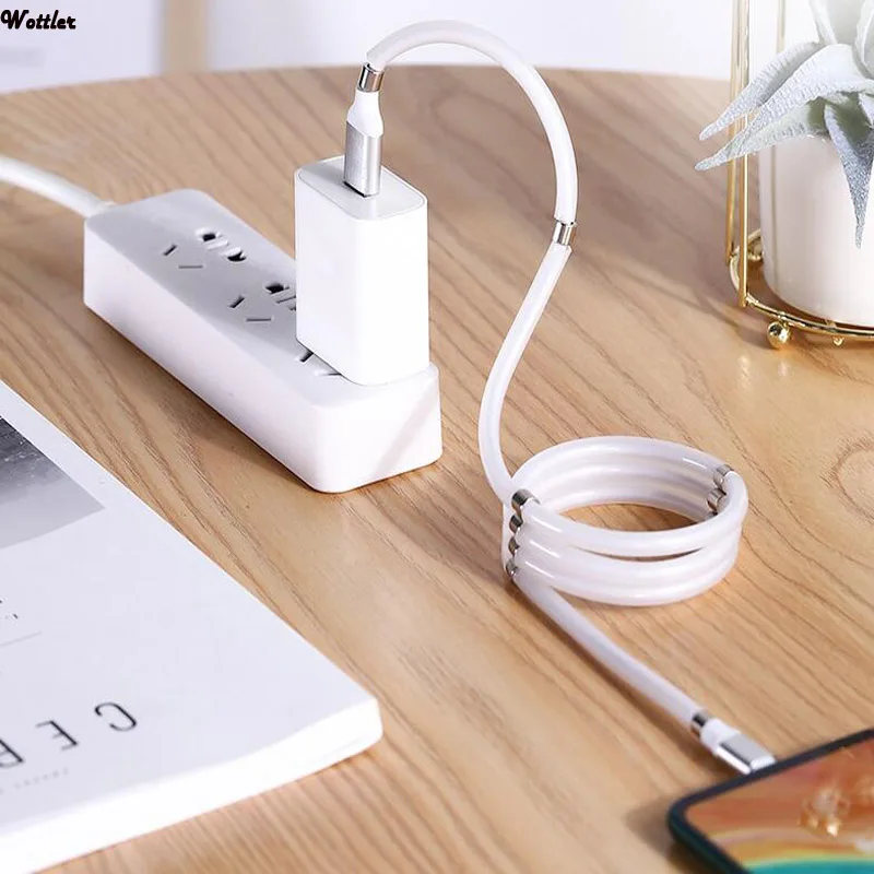 Магнитный кабель с автоматическим хранением волшебный шнур поглощающий для