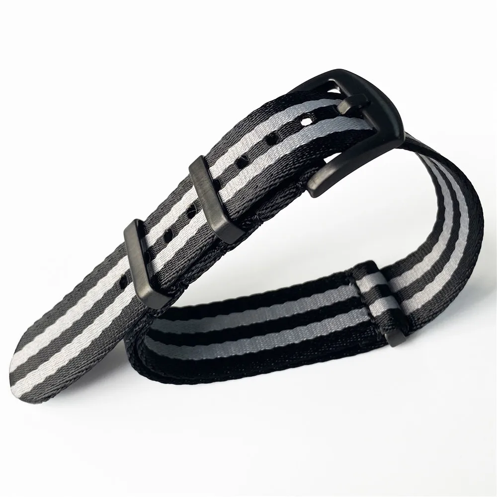 High Quality Nylon Canvas NATO Watch Band 20mm 22mm Men Sport Waterproof Wrist Strap Bracelet Accessories Military Seatbelt
