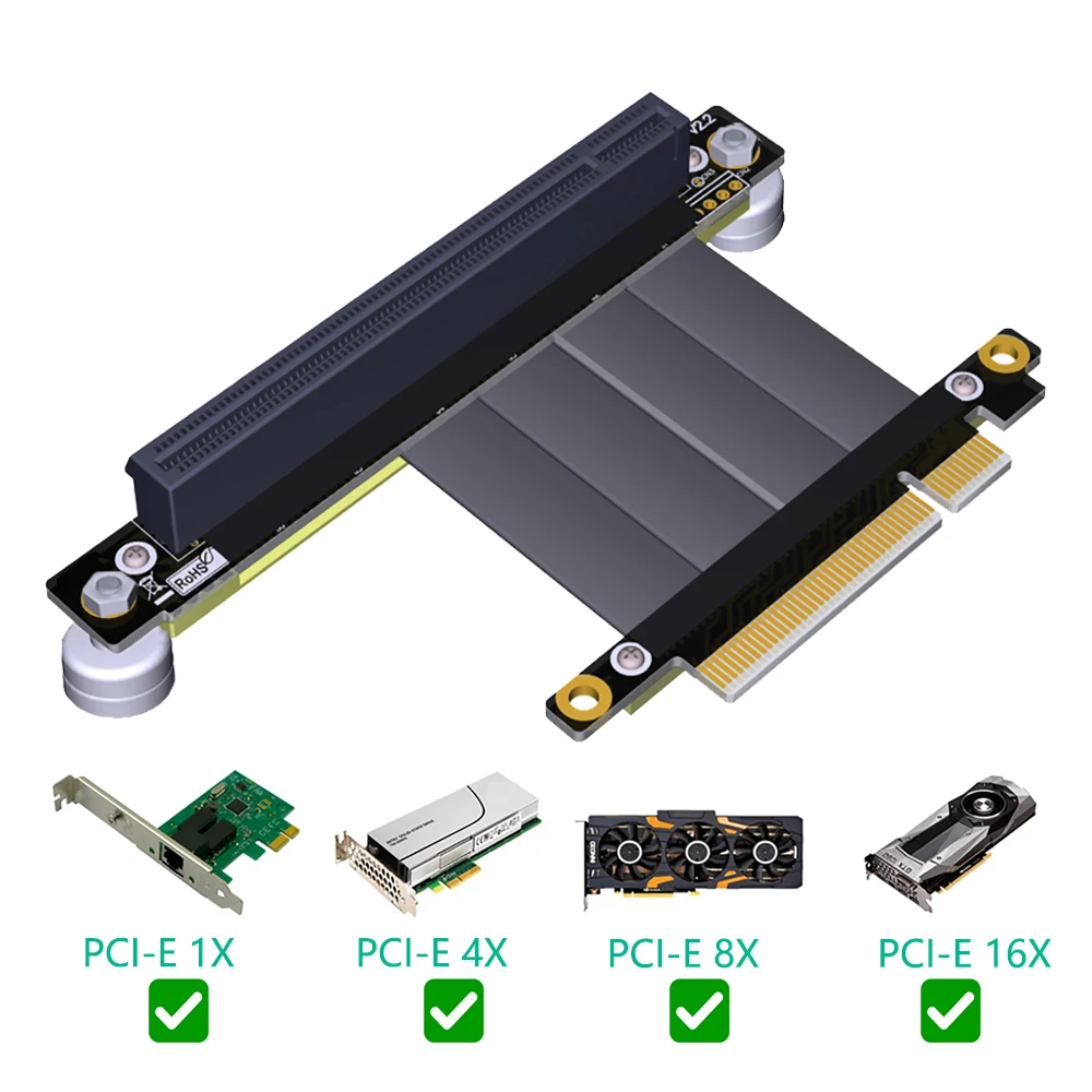 PCI Express x8 x16 Riser Card папа мама видеокарта PCIE 3 0 E 16x ленточный удлинитель с магнитным