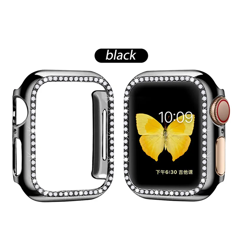 Diamond Bumper Protective Case for Apple Watch Cover Series 6 54321 SE 38MM 42MM For Iwatch 40mm 44mm Smart Bracelet Accessories