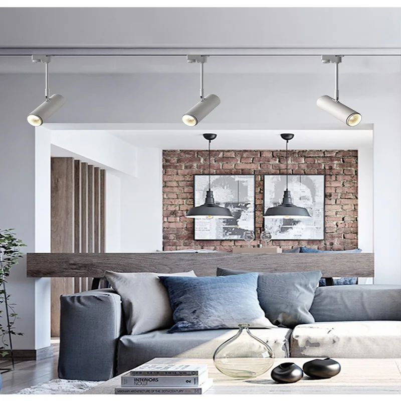 Приглушаемый Светодиодный точечный светильник с длинным полюсом лампа COB