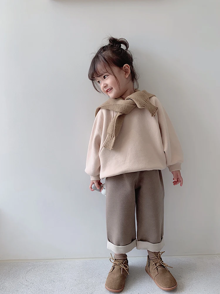 Детская толстовка с капюшоном однотонная Повседневная Верхняя одежда длинными