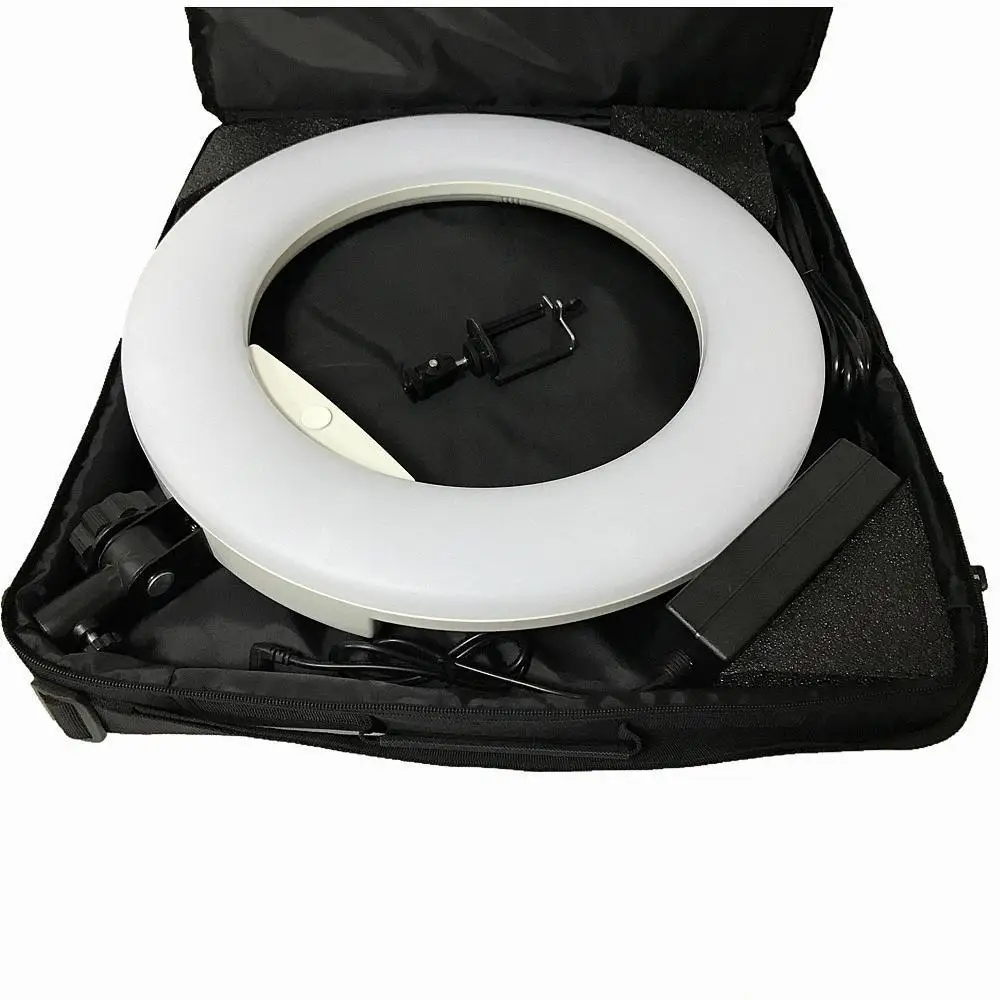 

Yidoblo FE-480II Black LED Ring Lamp + Soft Case LCD Display Lamp RC Photographic Adjustable Lighting 5500K 480LED Lights