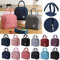 1pcs fresh cooler bags waterproof nylon portable zipper thermal oxford lunch bags women convenient lunch box tote food bags