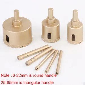 1 шт. 6-65 мм припой Открыватель отверстий Алмазное покрытие сердечник сверла плитка стекло мрамор гранит керамика пила металлический резак Карбидное сверло