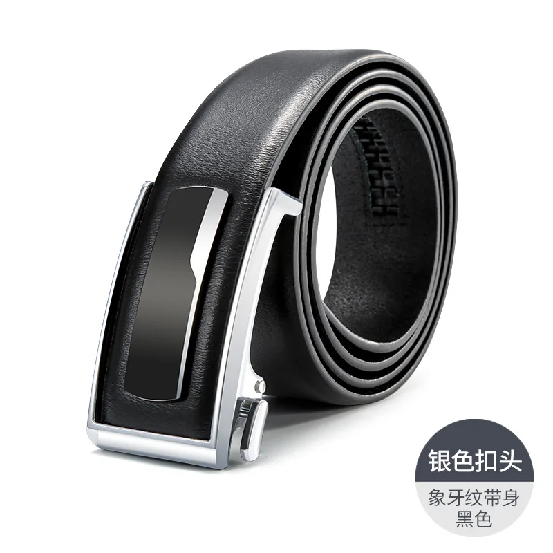 Мужской кожаный ремень с автоматической пряжкой деловой Повседневный 100% |