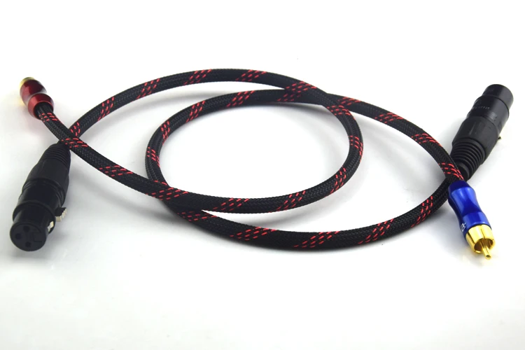 Hifi 2RCA штекер 2XLR для аудиокабеля с разъемом типа &quotМама&quot Hi end 4N OFC Dual XLR женщин