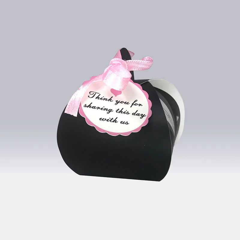 Подарочные пакеты для свадебных конфет 50 шт. коробочки и платьев жениха с лентой