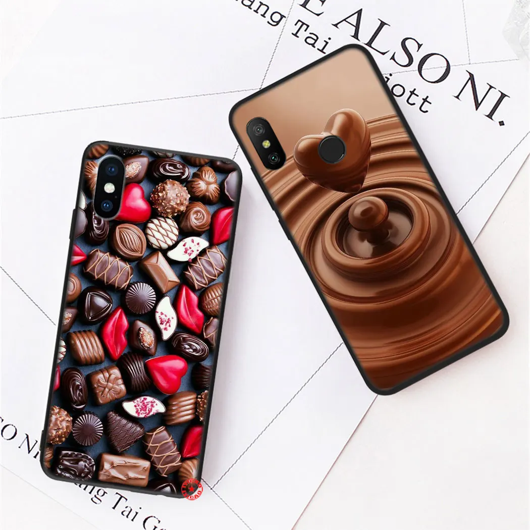 Мягкий силиконовый чехол Y43 Love Chocolate для Xiaomi Redmi Note 9S 9 Pro Max 5 5A Prime 6 7 8 8T | Мобильные
