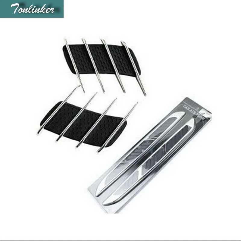 Tonlinker 2 4 шт. автомобильный хромированный светильник из АБС пластика в форме акулы