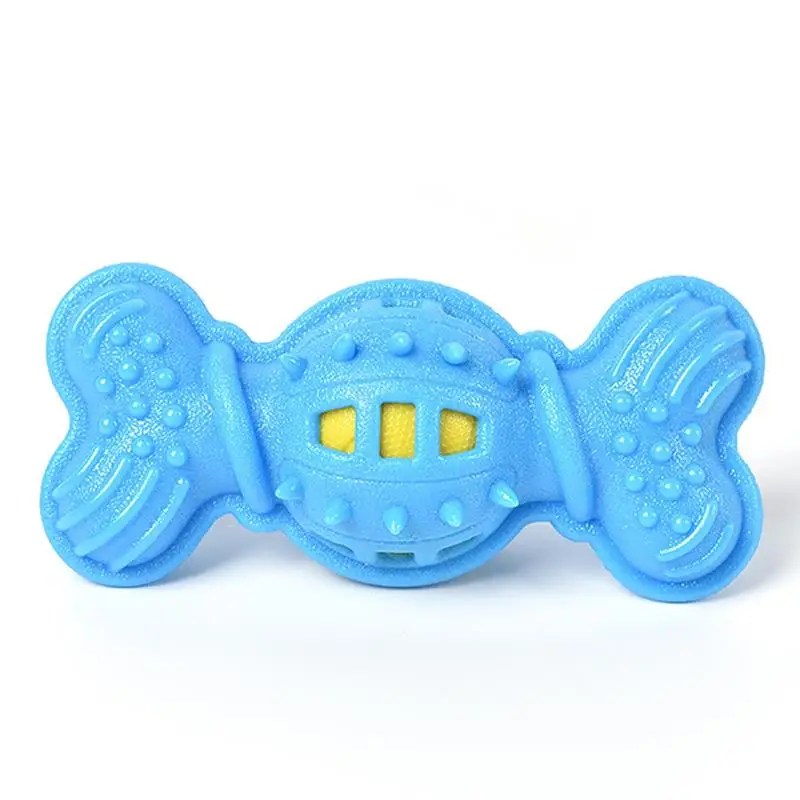 

2PCS Pet Dog Squeaky Toy Chew Toy Anti-Bite Bone Shape Pet Squeaky Toy Dog Teeth Cleaning Toy