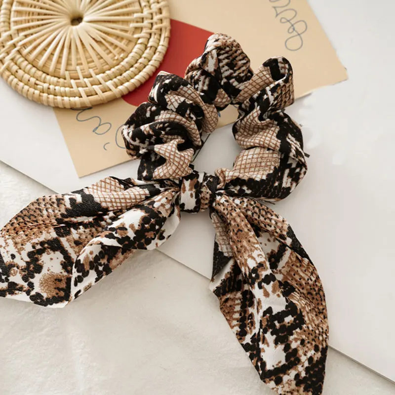 Женская резинка для волос со змеиным бантом модная эластичная заколка хвоста