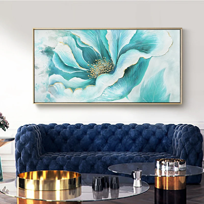 

100% ручная роспись абстрактный цветок искусство Масляная живопись на холсте настенное искусство без рамки картина украшение для живой комн...