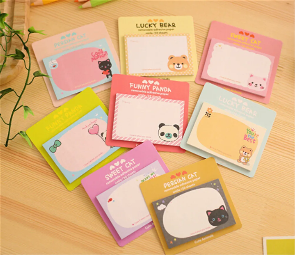

25sheets/pack Sticky Notes Index Memo Pad Bookmarks Cute Scheduler Paper Stickers Kids Stationery Random Color