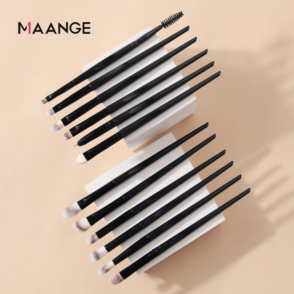 MAANGE 3/12 шт набор кистей для макияжа косметический пудры тени век подводка глаз