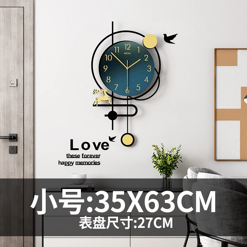 

Fashionable And Luxurious Living Room Clock Household Nordic Creative 3D Wall Clock Modern Simple Home Decore