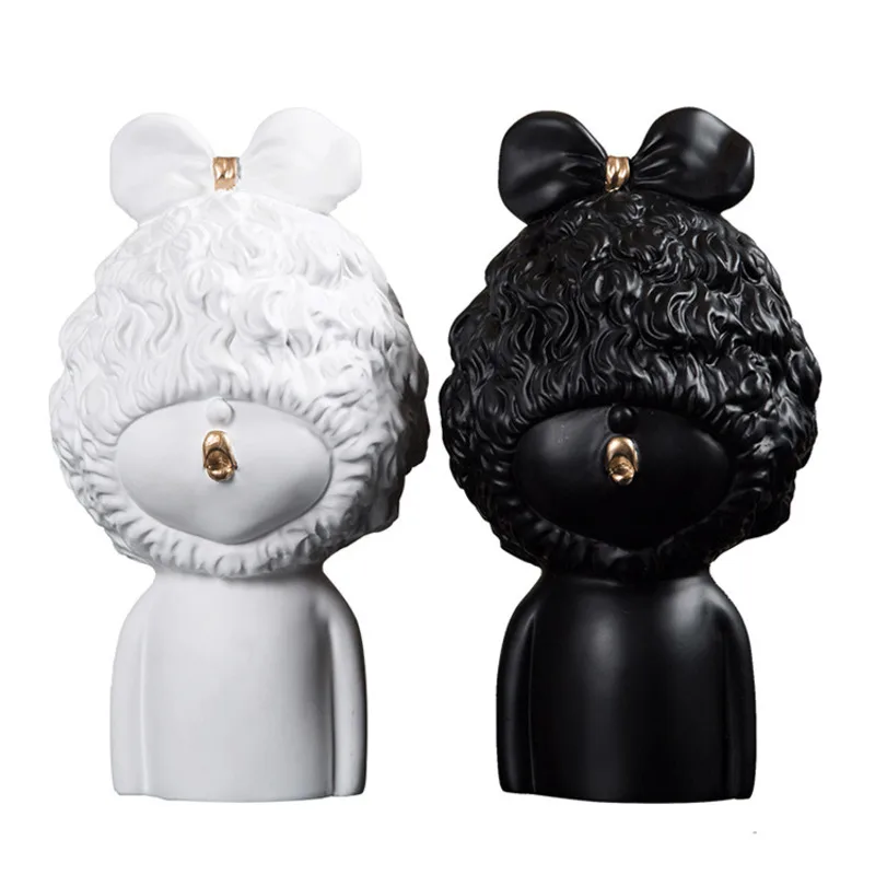 

Европейский смолы с бабочкой для маленьких мальчиков фигурки украшения гостиной стол голова статуи, ручные изделия офисного рабочего стол...