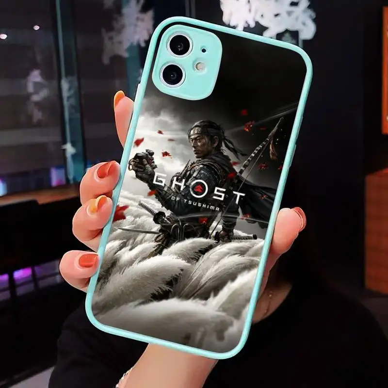 

ghost of tsushima Phone Case Matte transparent For blue iPhone 12 Mini 11 Pro XR XS Max 7 8 Plus X Back Cover