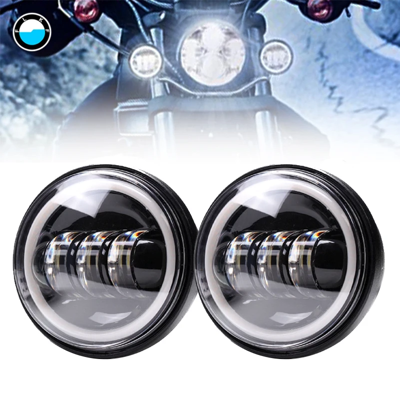 Мотоциклетный Туризм Electra Glide 4 1/" 4,5 дюйма светодиодный вспомогательный точечный противотуманный фонарь с кольцевым кронштейном для корпуса