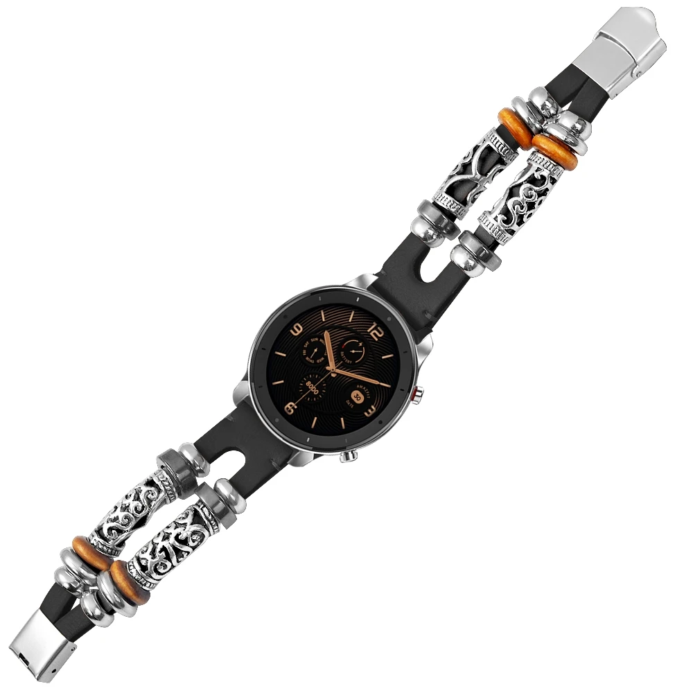 22 мм для смарт часов AMAZFIT Stratos 2S Pace ремешок из натуральной кожи браслет xiaomi huami amazfit