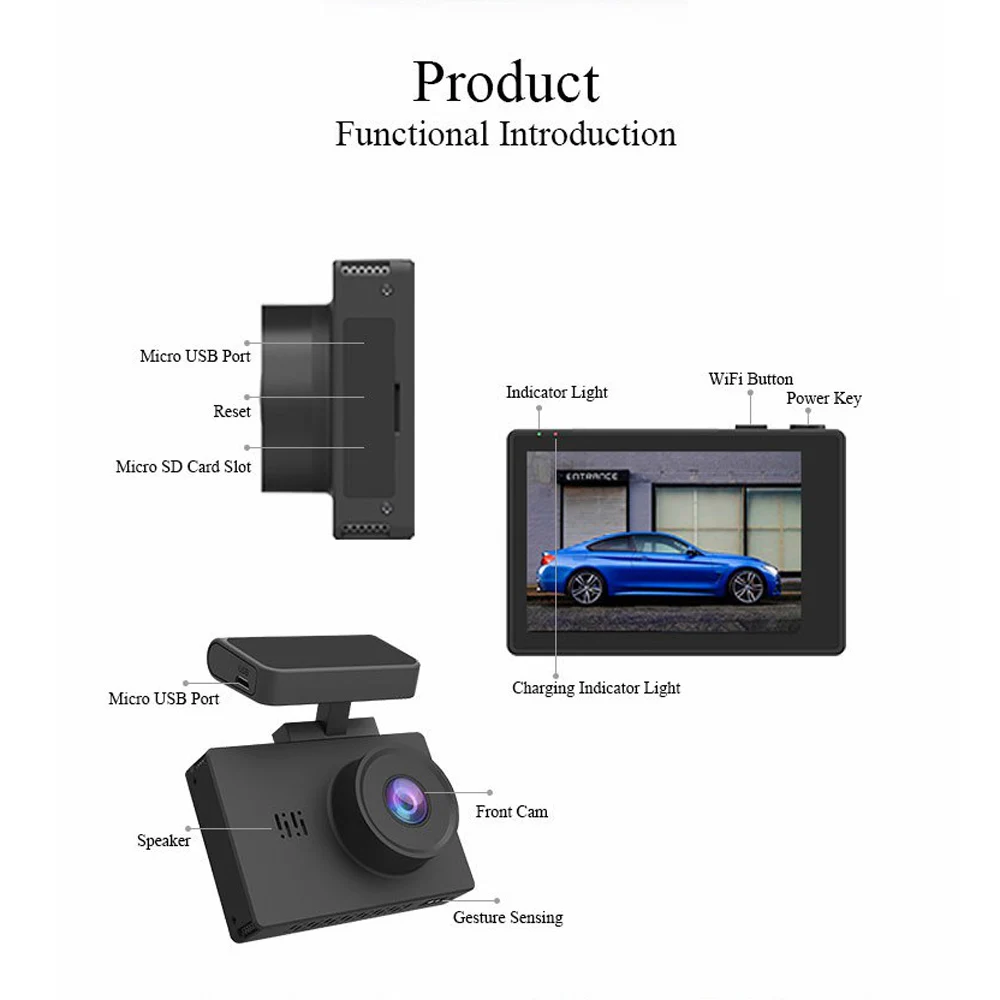 QPLOVE новинка 4K Автомобильный видеорегистратор HD 2160 P 3.0in OLED экран сетка Wi-Fi
