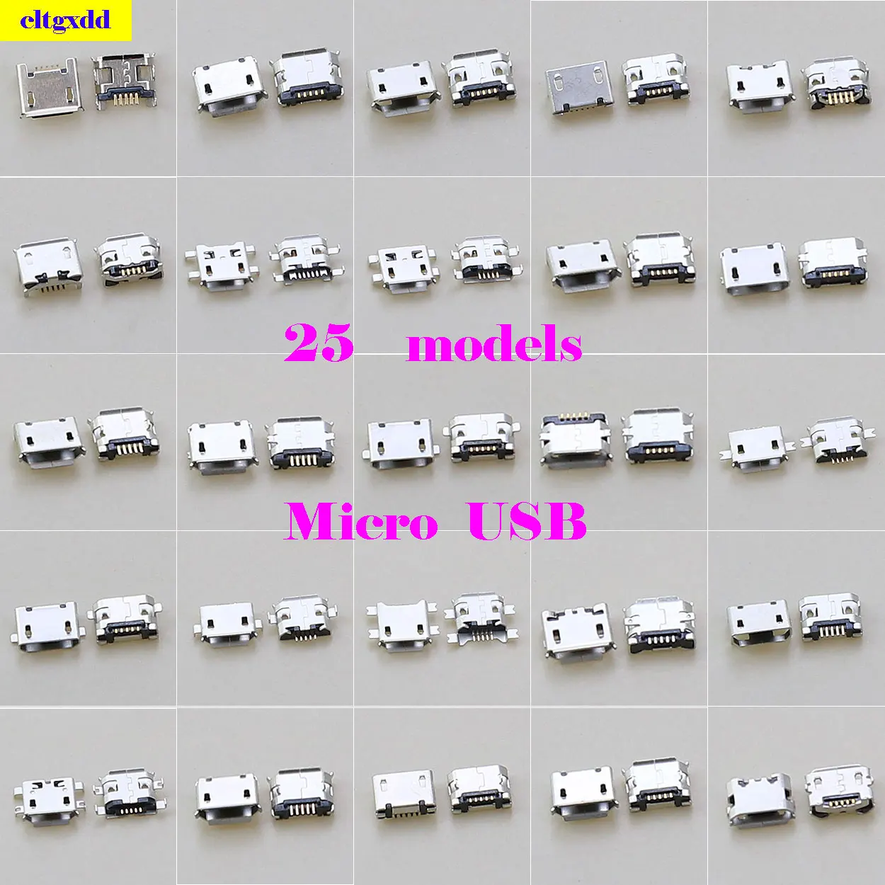 

cltgxdd 25 models Micro USB Jacks USB Connector Tail Charging socket for Samsung ZTE Lenovo Huawei Mobile Phone Tablet
