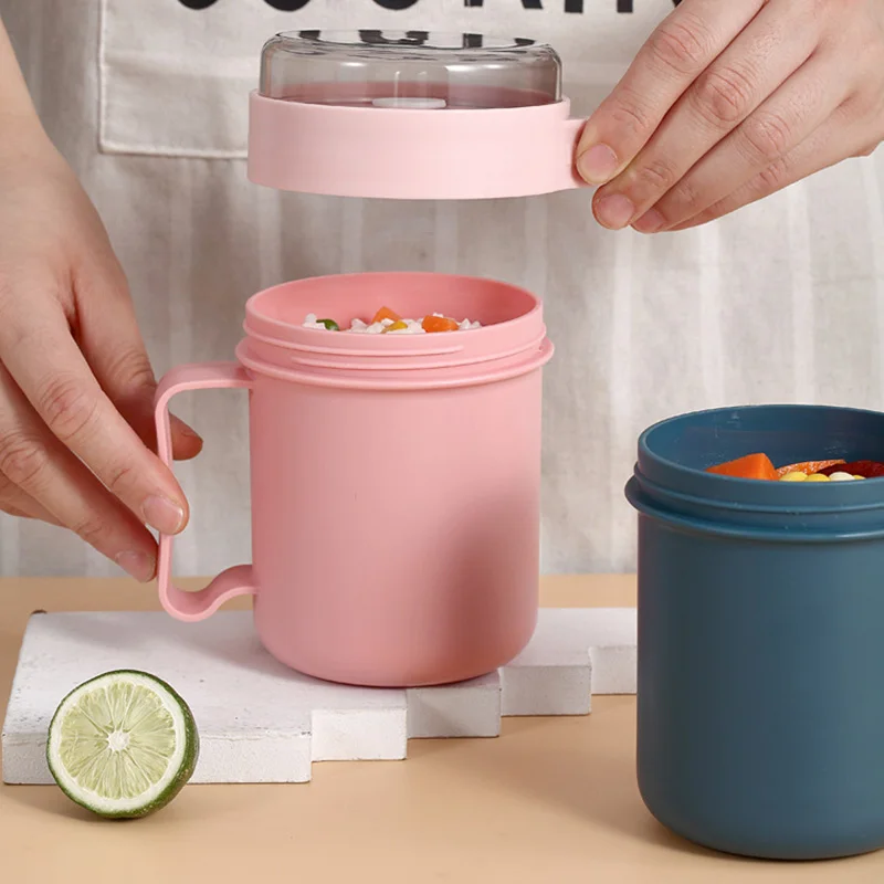 Портативная чашка для супа с крышкой Ланч-бокс пластиковый пищевой контейнер