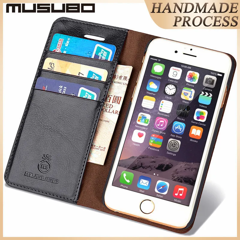 MUSUBO кожа Роскошный чехол для мобильного телефона для iPhone 5S iPhone 5 5S SE чехол на айфон 7 плюс с футляром для карт памяти чехлы на айфон 6 чехол айфон 8 Plus чехол на айфон X iPhone Case Cover Coque Capa