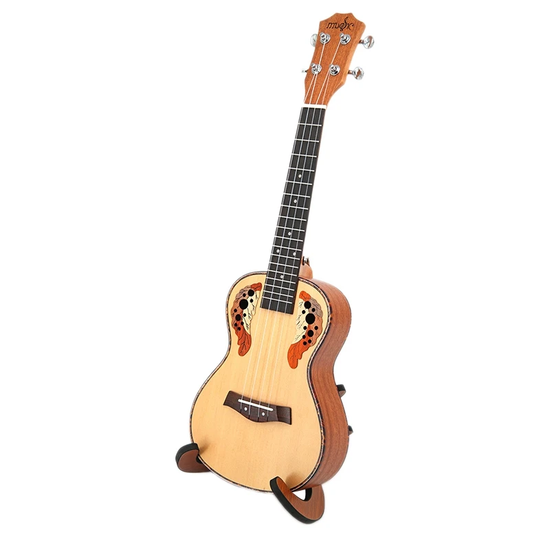 

Ukulele 23 Inch Concert Ukulele 4 String Hawaiian Guitar Ingman Spruce Panel Grape Hole