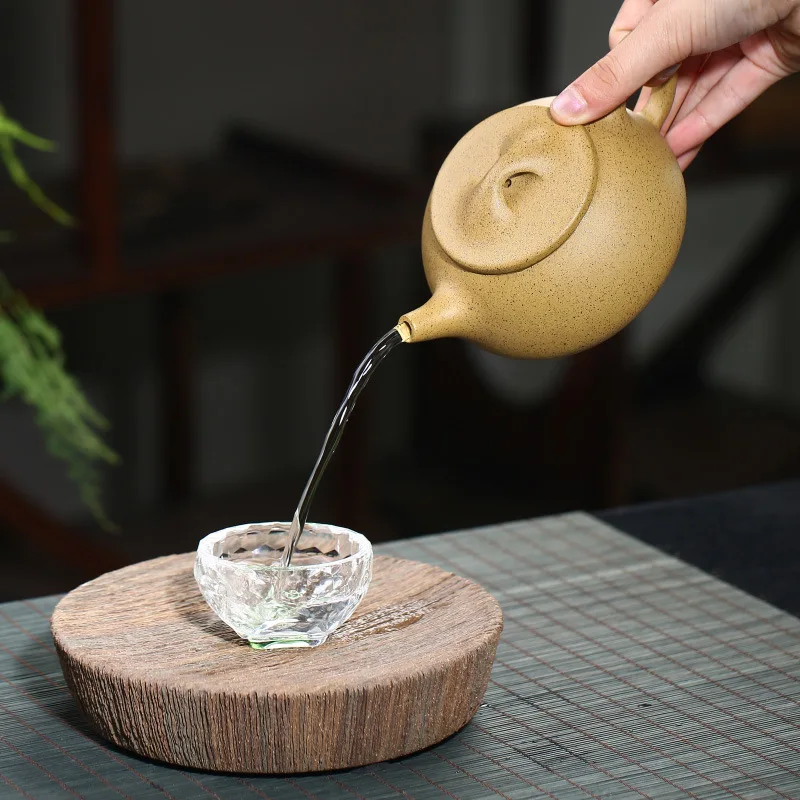 

Yixing Purple Clay Teapot, Zisha, Tea Set, Drinking Utensils, Tea Drinking, Handmade, Sesame Stone Scoop Pot,Drinkware,Teaware