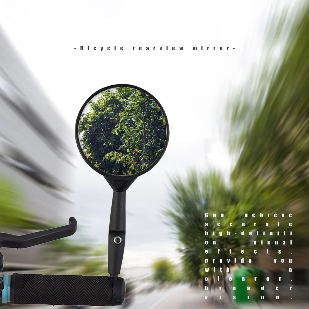 

Bike Rearview Mirror Handlebar End Mounted Plastic Frame Rotating Mirror Bicycle Accessory