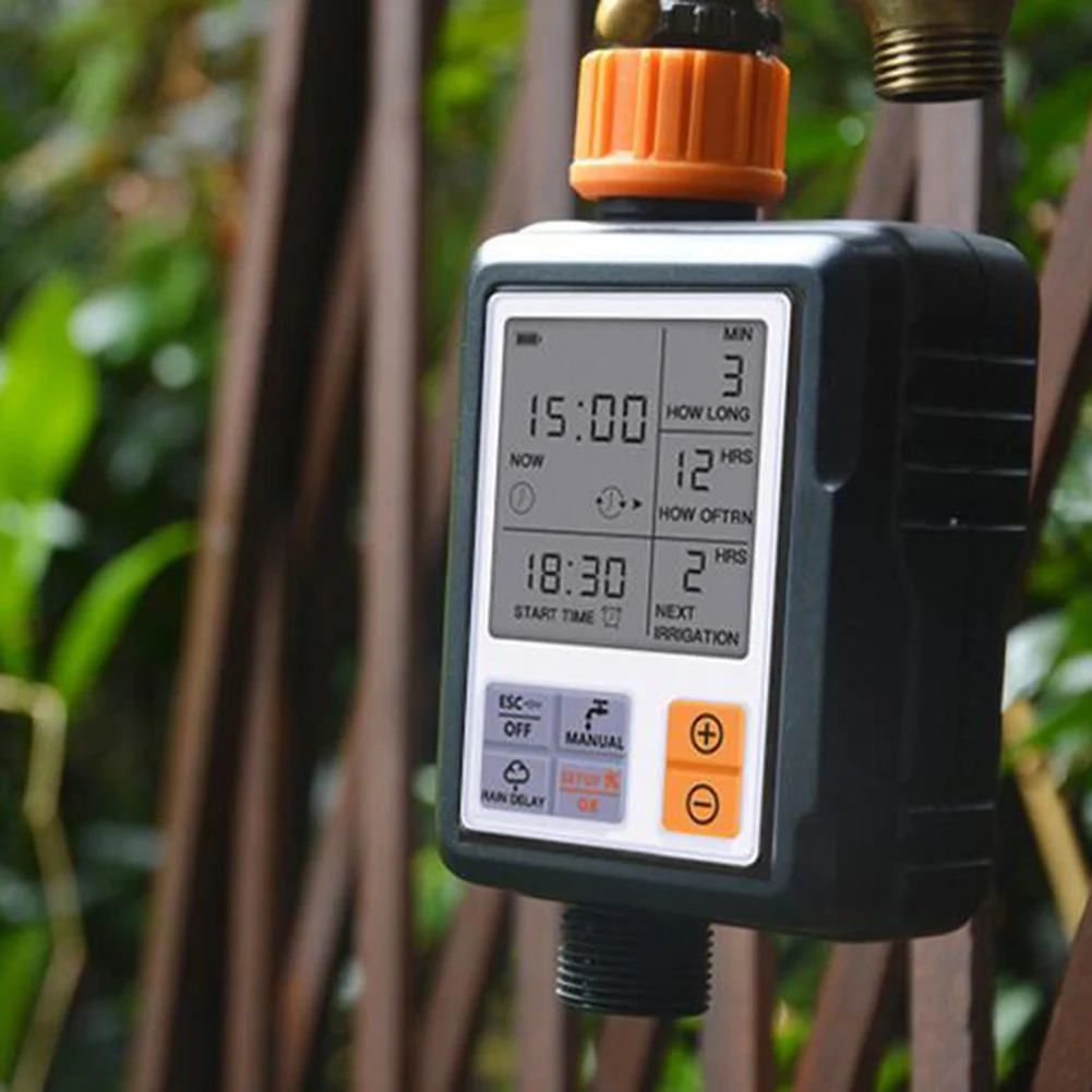 

Таймер полива IPX5, цифровой, 3 дюйма, с большим экраном, для сада, шланг для полива газона