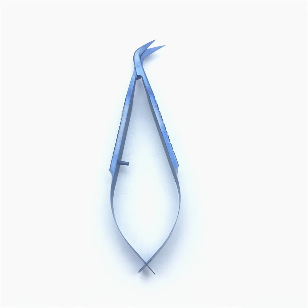 

1PCS Titanium Ophthalmic side Curved Keratoplasty Scissors Microsurgical instrument ophthalmic Scissors training tool