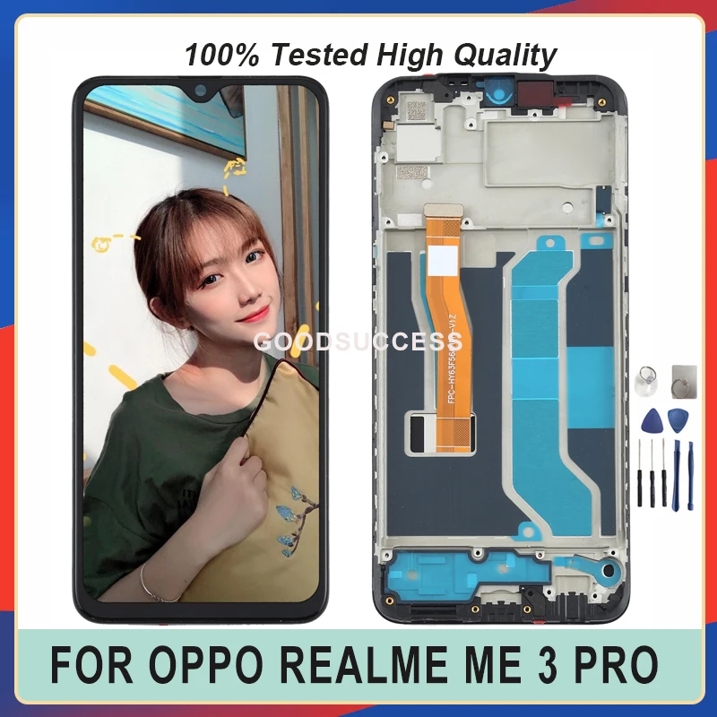 

ЖК-дисплей 6,3 ''для OPPO Realme 3 Pro, ЖК-дисплей Realme X Lite RMX1851, дигитайзер, экран, сенсорная панель, стекло в сборе с инструментами