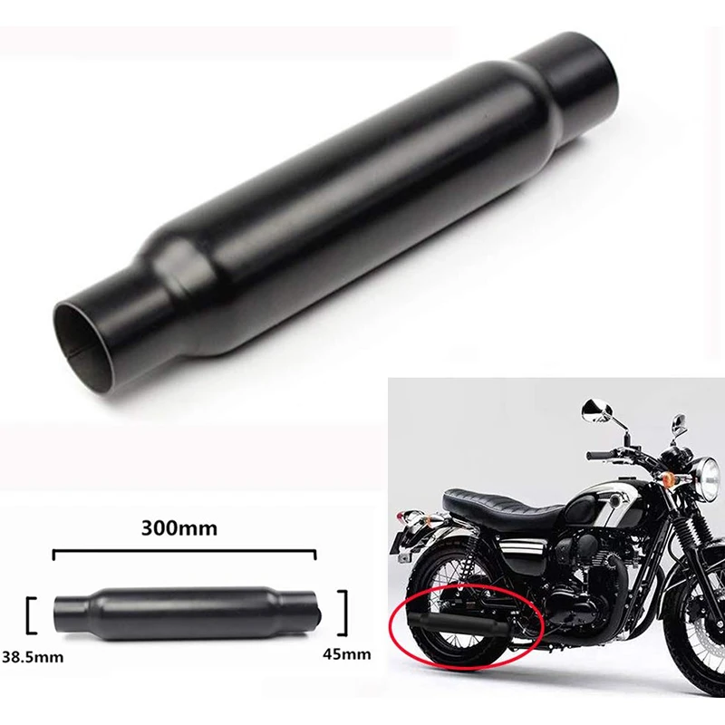 Мотоцикл 12 дюймов глушитель выхлопной трубы-глушитель ДЛЯ Chopper Cruiser Cafe Racer Bobber Touring