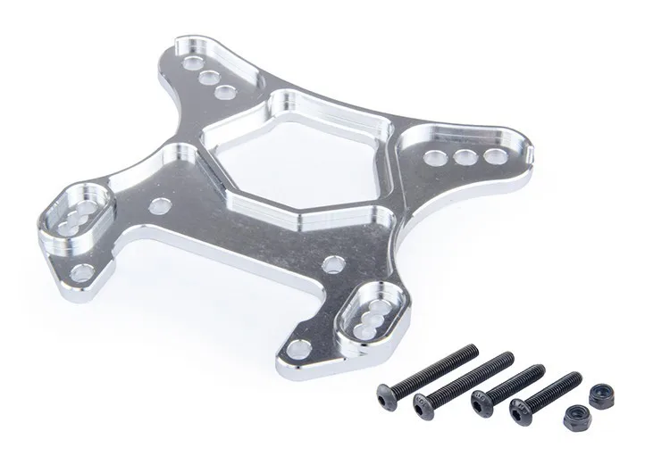 Front Silver Сплав CNC 8 мм металлический передний и задний амортизатор башня кронштейн для амортизатора поддержка подходит для 1/5 Losi 5ive T Rovan LT KingmotorX2 - Цвет: Front Silver