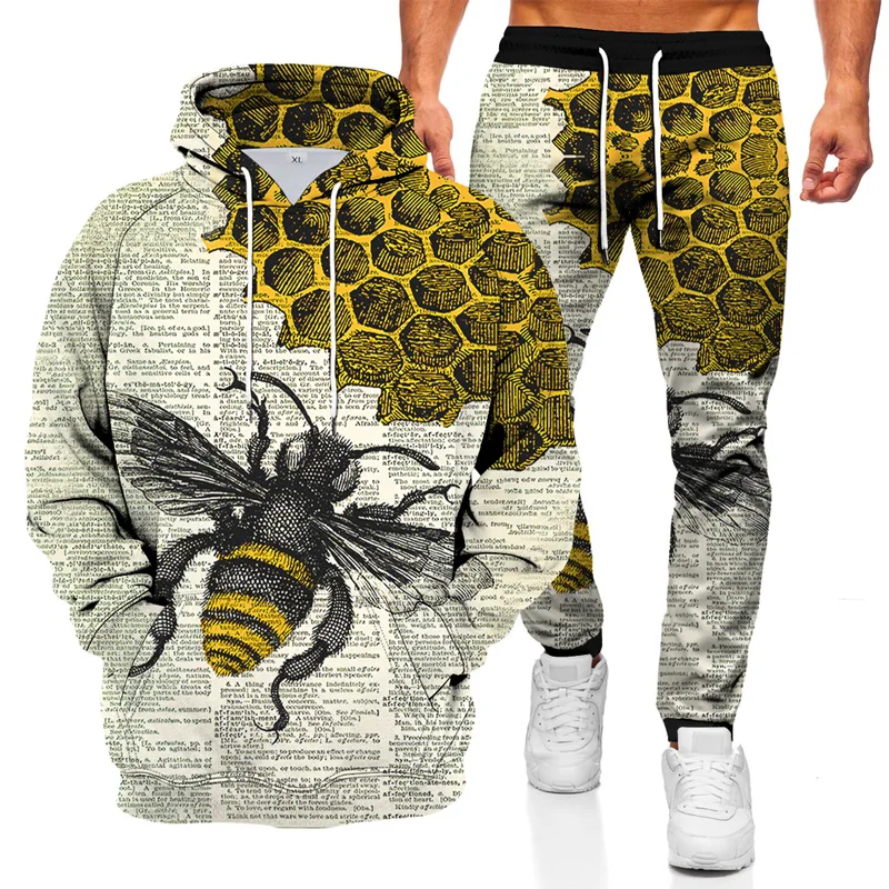 

Men's Autumn and Winter Casual Pullover Men's Sportswear Comfortable Men's Suit Animal Wolf 3D Printing Hoodie Pants Suit