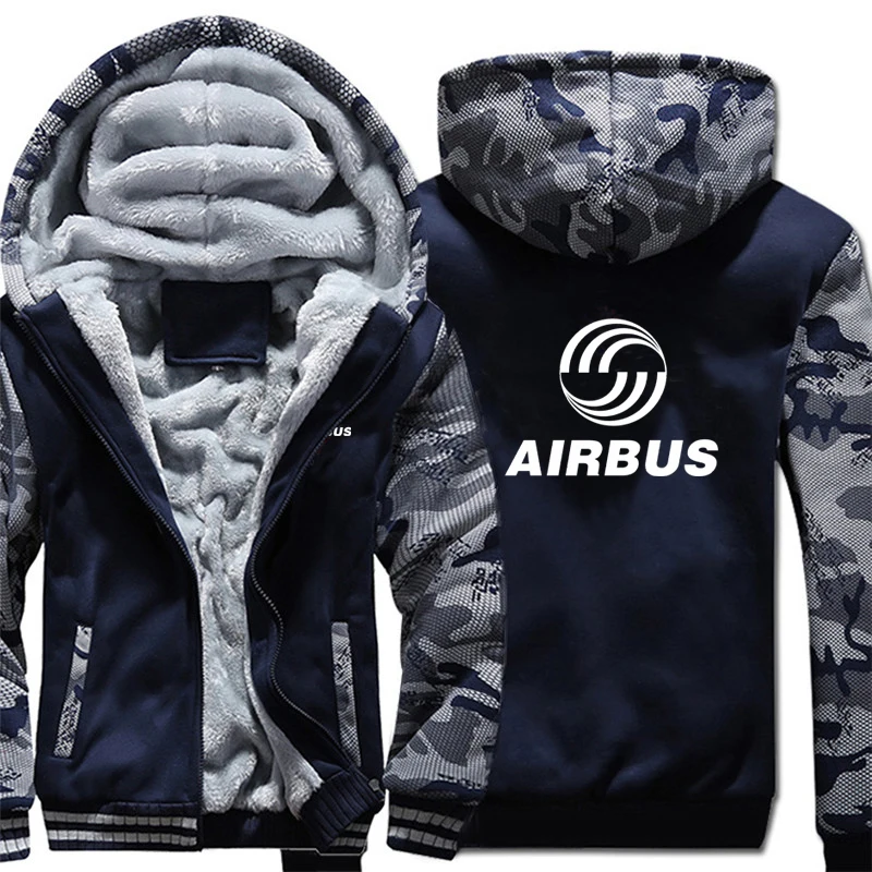 Аэробус модные толстовки с капюшоном зимняя куртка для мужчин толстые человек